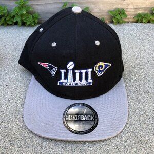 Vintage 2018 Super Bowl LIII Snapback Hat New England Patriots Los Angeles Rams‍